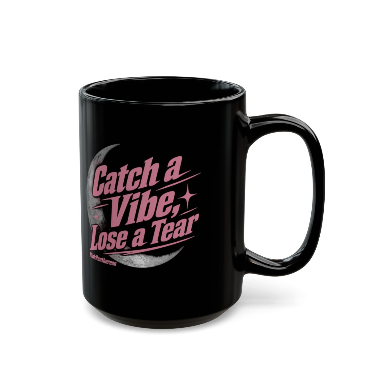 PinkPantheress "Catch a Vibe, Lose a Tear" Black Mug - alternate angle 5, merchandise