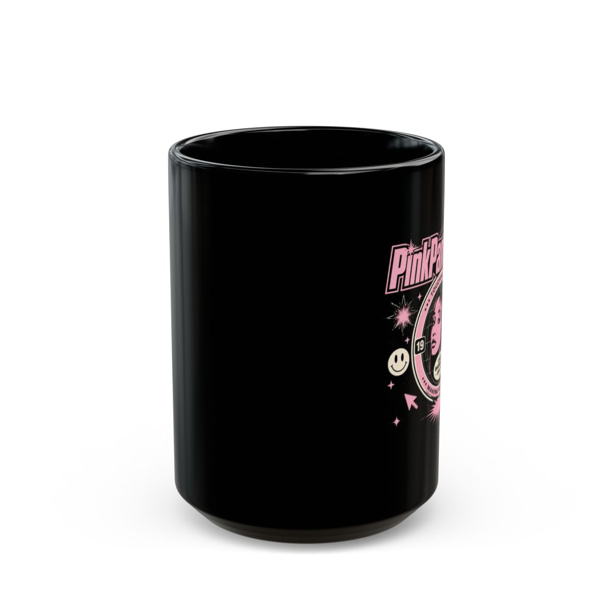 PinkPantheress "PinkPantheress" Black Mug - alternate angle 2, merchandise