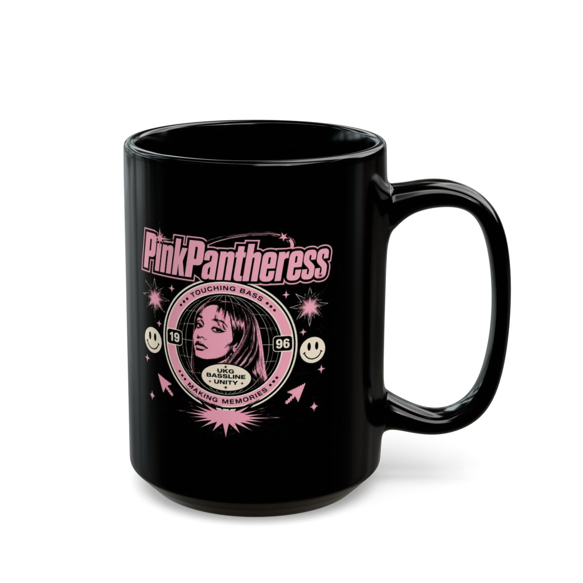 PinkPantheress "PinkPantheress" Black Mug - alternate angle 5, merchandise