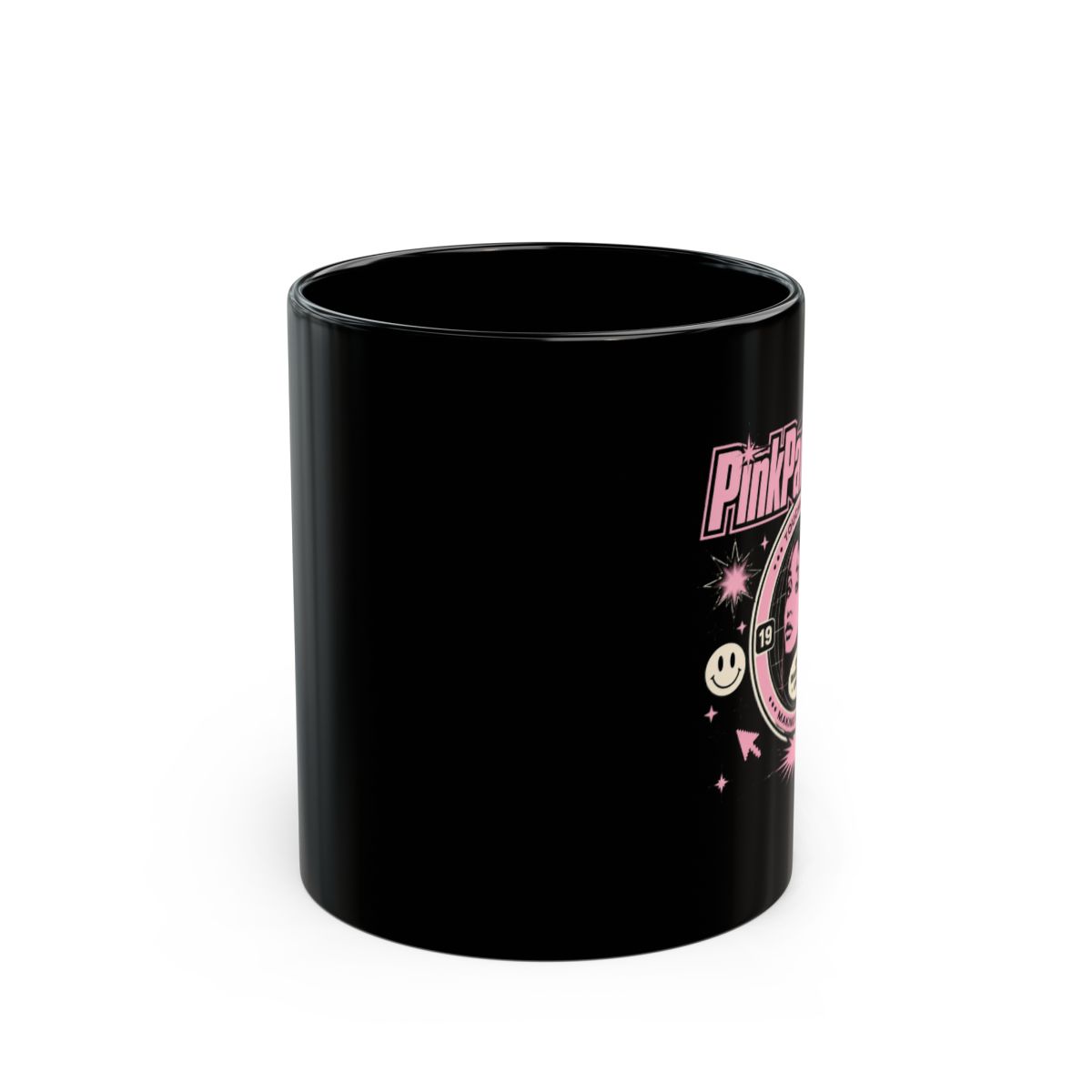 PinkPantheress "PinkPantheress" Black Mug - alternate angle 1, merchandise
